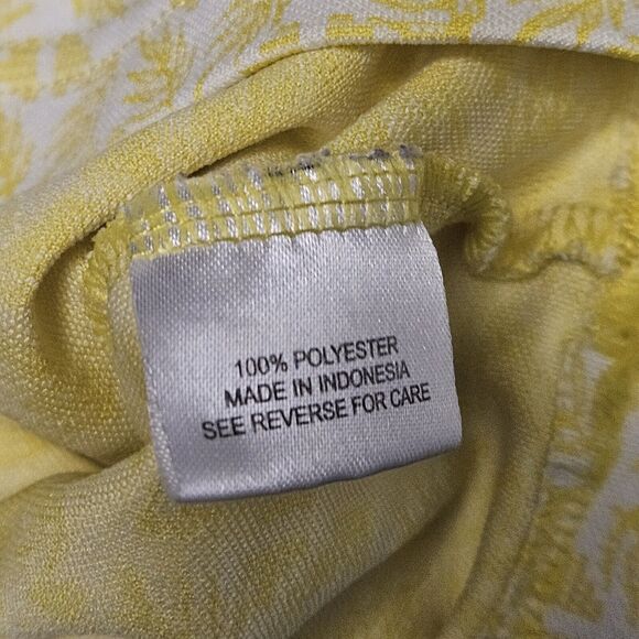 Windham Pointe Shirt Polo Mens XL Yellow Leaf/geometric Pattern Beach Golf - Picture 5 of 7